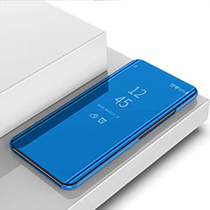 Funda de Cuero Cartera con Soporte Espejo Carcasa H02 para Samsung Galaxy S21 5G Azul
