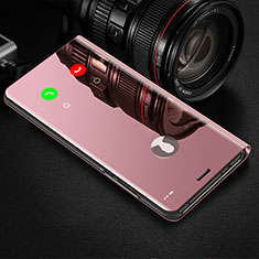Funda de Cuero Cartera con Soporte Espejo Carcasa L01 para Huawei Nova 8 Pro 5G Oro Rosa