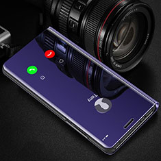 Funda de Cuero Cartera con Soporte Espejo Carcasa L01 para OnePlus Nord Morado