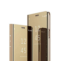 Funda de Cuero Cartera con Soporte Espejo Carcasa L01 para Samsung Galaxy A51 5G Oro
