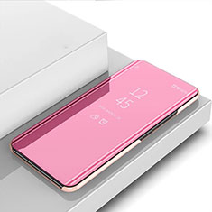 Funda de Cuero Cartera con Soporte Espejo Carcasa L01 para Samsung Galaxy M21 Oro Rosa