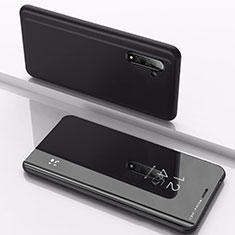 Funda de Cuero Cartera con Soporte Espejo Carcasa L02 para Samsung Galaxy Note 10 5G Negro