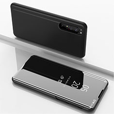 Funda de Cuero Cartera con Soporte Espejo Carcasa L03 para Sony Xperia 1 II Negro