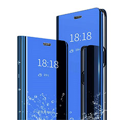 Funda de Cuero Cartera con Soporte Espejo Carcasa L04 para Huawei Mate 20 Pro Azul Cielo