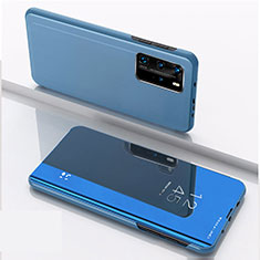 Funda de Cuero Cartera con Soporte Espejo Carcasa L04 para Xiaomi Mi 10T Pro 5G Azul