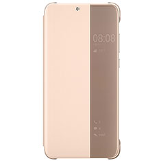 Funda de Cuero Cartera con Soporte Espejo Carcasa L05 para Huawei P20 Pro Oro