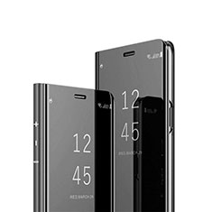 Funda de Cuero Cartera con Soporte Espejo Carcasa M01 para Huawei P30 Lite New Edition Negro