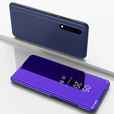 Funda de Cuero Cartera con Soporte Espejo Carcasa M01 para Samsung Galaxy A70 Morado