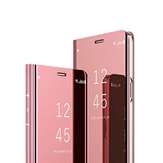 Funda de Cuero Cartera con Soporte Espejo Carcasa M02 para Samsung Galaxy S10 5G Oro Rosa