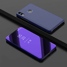 Funda de Cuero Cartera con Soporte Espejo Carcasa para Huawei Enjoy 9 Plus Morado