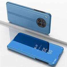 Funda de Cuero Cartera con Soporte Espejo Carcasa para Huawei Honor 50 Lite Azul