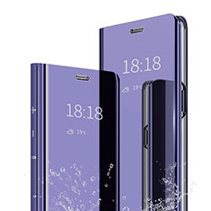 Funda de Cuero Cartera con Soporte Espejo Carcasa para Huawei Honor 9 Lite Morado