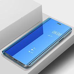 Funda de Cuero Cartera con Soporte Espejo Carcasa para Huawei P20 Lite Azul