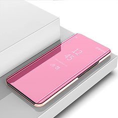 Funda de Cuero Cartera con Soporte Espejo Carcasa para Huawei P40 Lite Oro Rosa