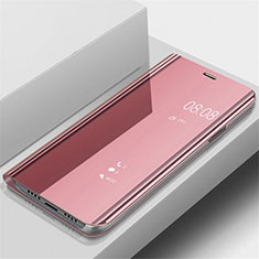 Funda de Cuero Cartera con Soporte Espejo Carcasa para OnePlus 7 Pro Oro Rosa
