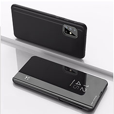 Funda de Cuero Cartera con Soporte Espejo Carcasa para Samsung Galaxy A71 5G Negro