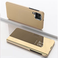 Funda de Cuero Cartera con Soporte Espejo Carcasa para Samsung Galaxy M53 5G Oro