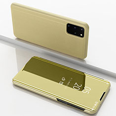 Funda de Cuero Cartera con Soporte Espejo Carcasa para Samsung Galaxy S20 Plus 5G Oro