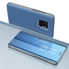 Funda de Cuero Cartera con Soporte Espejo Carcasa para Samsung Galaxy S9 Azul