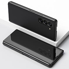 Funda de Cuero Cartera con Soporte Espejo Carcasa para Samsung Galaxy Z Fold5 5G Negro