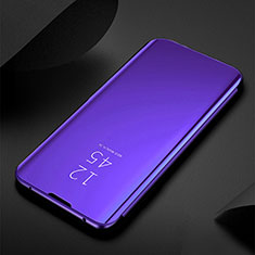 Funda de Cuero Cartera con Soporte Espejo Carcasa para Xiaomi Mi 12 5G Azul Real