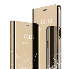 Funda de Cuero Cartera con Soporte Espejo Carcasa para Xiaomi Mi 6X Oro