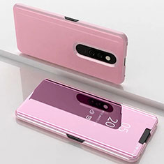 Funda de Cuero Cartera con Soporte Espejo Carcasa para Xiaomi Mi 9T Oro Rosa