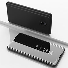 Funda de Cuero Cartera con Soporte Espejo Carcasa para Xiaomi Redmi 8A Negro