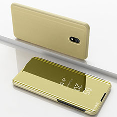 Funda de Cuero Cartera con Soporte Espejo Carcasa para Xiaomi Redmi 8A Oro