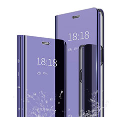 Funda de Cuero Cartera con Soporte Espejo Carcasa para Xiaomi Redmi Note 7 Morado