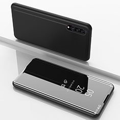 Funda de Cuero Cartera con Soporte Espejo Carcasa ZL1 para Samsung Galaxy A50 Negro