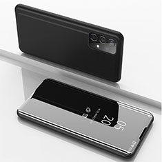 Funda de Cuero Cartera con Soporte Espejo Carcasa ZL1 para Samsung Galaxy A52 5G Negro