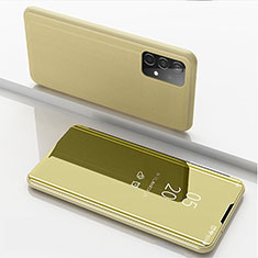 Funda de Cuero Cartera con Soporte Espejo Carcasa ZL1 para Samsung Galaxy A52 5G Oro