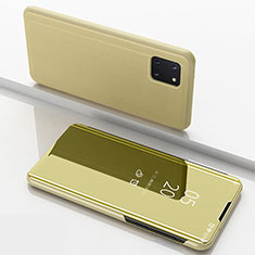 Funda de Cuero Cartera con Soporte Espejo Carcasa ZL1 para Samsung Galaxy Note 10 Lite Oro