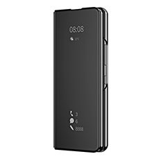 Funda de Cuero Cartera con Soporte Espejo Carcasa ZL2 para Samsung Galaxy Z Fold4 5G Negro