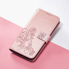 Funda de Cuero Cartera con Soporte Flores Carcasa S03D para Huawei P40 Lite 5G Rosa