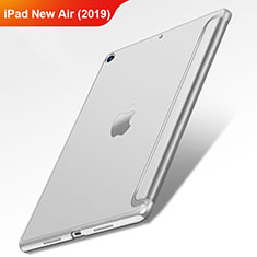 Funda de Cuero Cartera con Soporte L01 para Apple iPad New Air (2019) 10.5 Plata