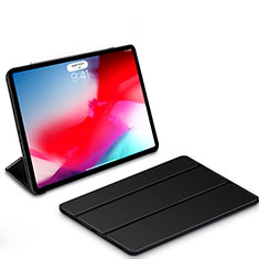 Funda de Cuero Cartera con Soporte L01 para Apple iPad Pro 11 (2018) Negro