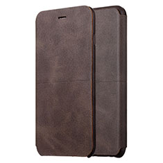 Funda de Cuero Cartera con Soporte L01 para Apple iPhone 6 Plus Marron