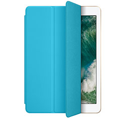 Funda de Cuero Cartera con Soporte L01 para Apple New iPad 9.7 (2018) Azul Cielo