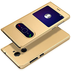Funda de Cuero Cartera con Soporte L01 para Huawei Enjoy 7 Plus Oro