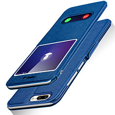 Funda de Cuero Cartera con Soporte L01 para Huawei Honor 9 Lite Azul