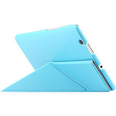 Funda de Cuero Cartera con Soporte L01 para Huawei MediaPad M3 Azul