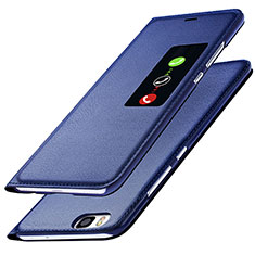Funda de Cuero Cartera con Soporte L01 para Huawei P8 Azul