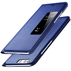 Funda de Cuero Cartera con Soporte L01 para Huawei P9 Azul