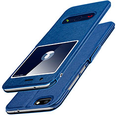 Funda de Cuero Cartera con Soporte L01 para Huawei P9 Lite Mini Azul