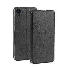 Funda de Cuero Cartera con Soporte L01 para Huawei Y6s Negro