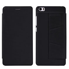 Funda de Cuero Cartera con Soporte L01 para Xiaomi Mi Note Negro