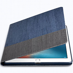 Funda de Cuero Cartera con Soporte L02 para Apple New iPad 9.7 (2017) Azul