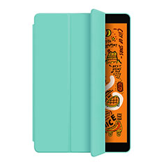 Funda de Cuero Cartera con Soporte L04 para Apple iPad Mini 5 (2019) Cian